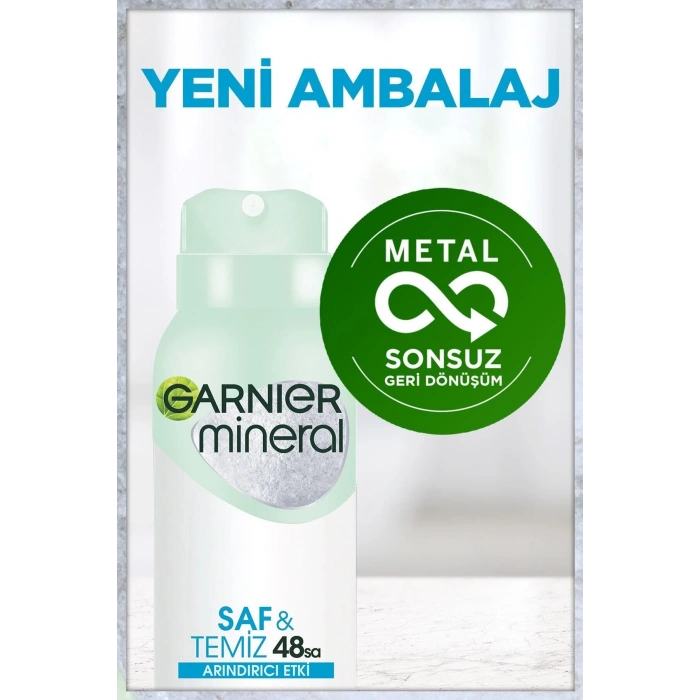 Garnier Mineral Saf ve Temiz Kadın Sprey Deodorant