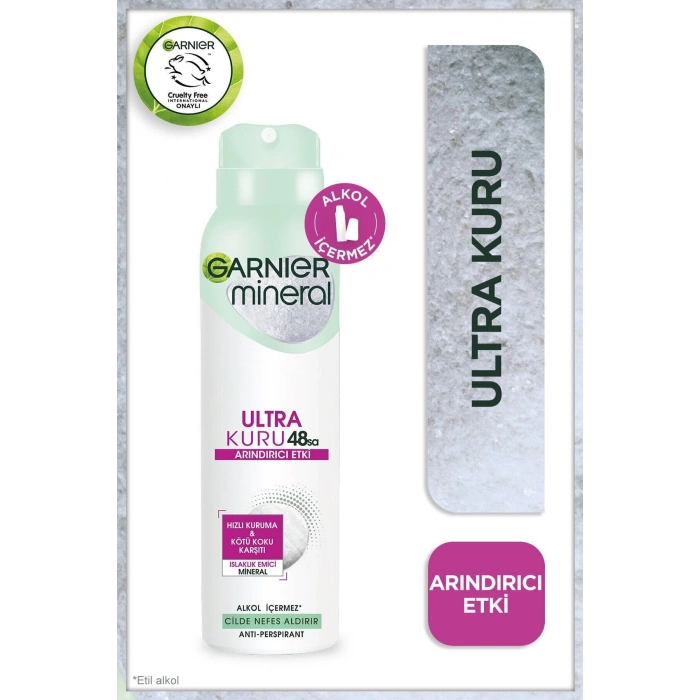 Garnier Mineral Ultra Kuru Kadın Sprey Deodorant