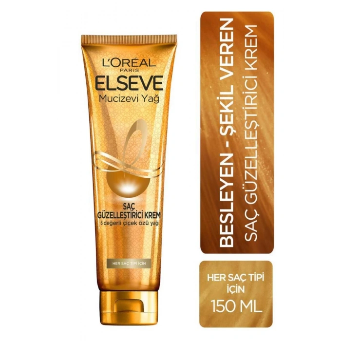 Elseve Mucizevi Yağ Saç Güzelleştirici Krem 150 ml - Her Saç Tipi 2li Set