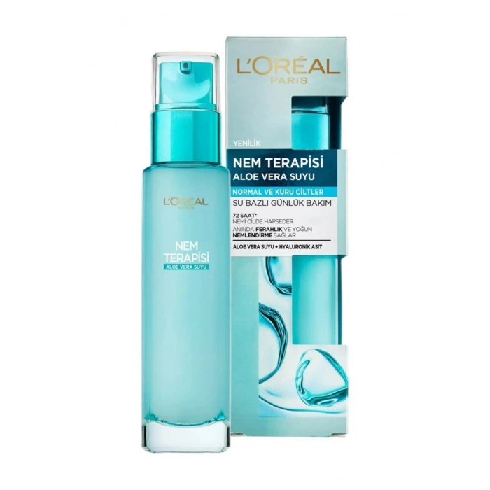 Loreal Paris Nem Terapisi Aloe Vera Suyu Normalden Kuruya Ciltler Için Su Bazlı Günlük Bakım 70 ml