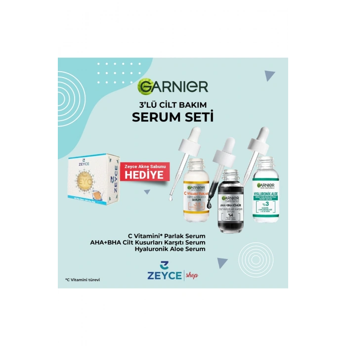 Garnier Nemlendirici Canlandırıcı Peeling Etkili Serum Seti 3