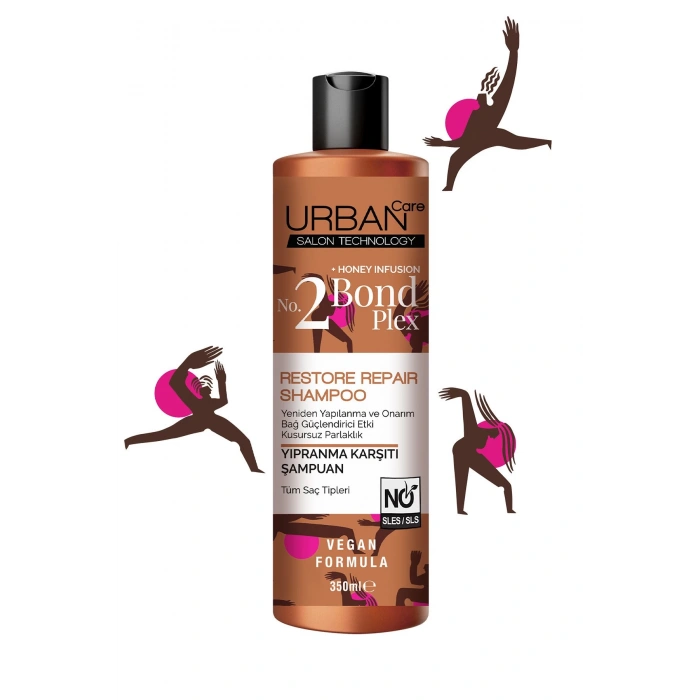 Urban Care No.2 Bond Plex Restore Repair Yıpranma Karşıtı Saç Bakım Şampuanı - Sülfatsız - 350 ml