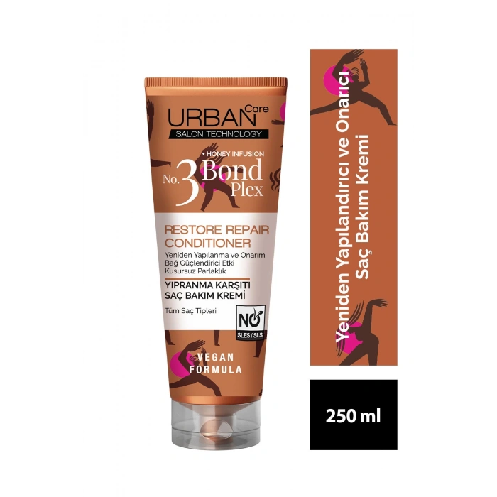 Urban Care No.3 Bond Plex Restore Repair Yıpranma Karşıtı Saç Bakım Kremi - Vegan - 250 ml