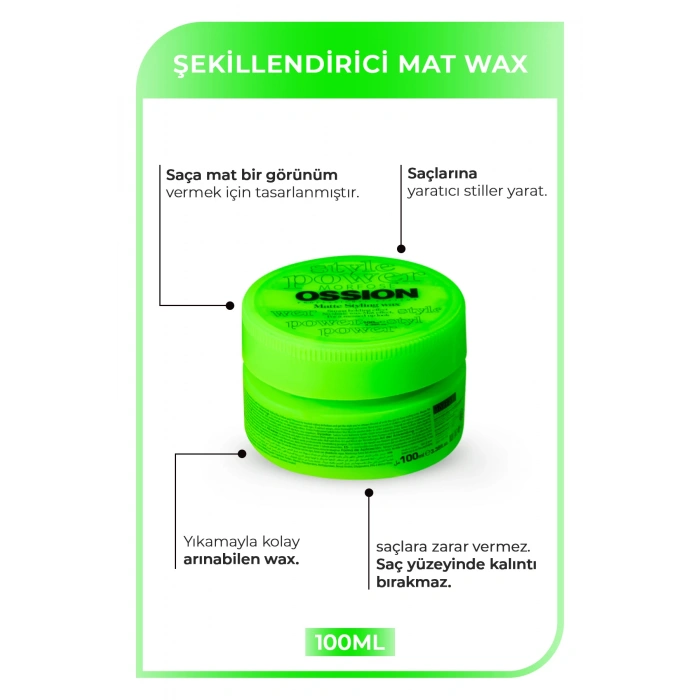 Morfose Ossion Mat Saç Şekillendirici Wax 100 ml