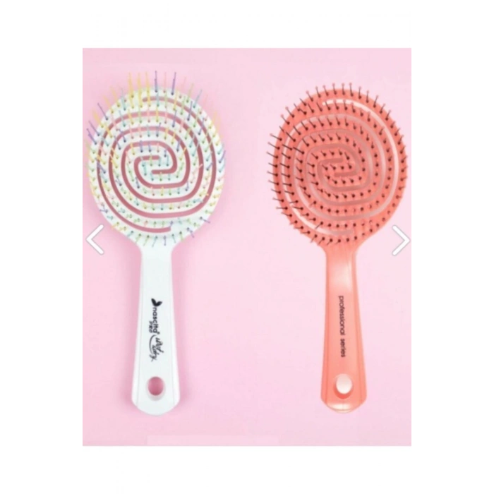 Nascita Pembe ve Beyaz Pro Üç Boyutlu Oval Saç Fırçası 02