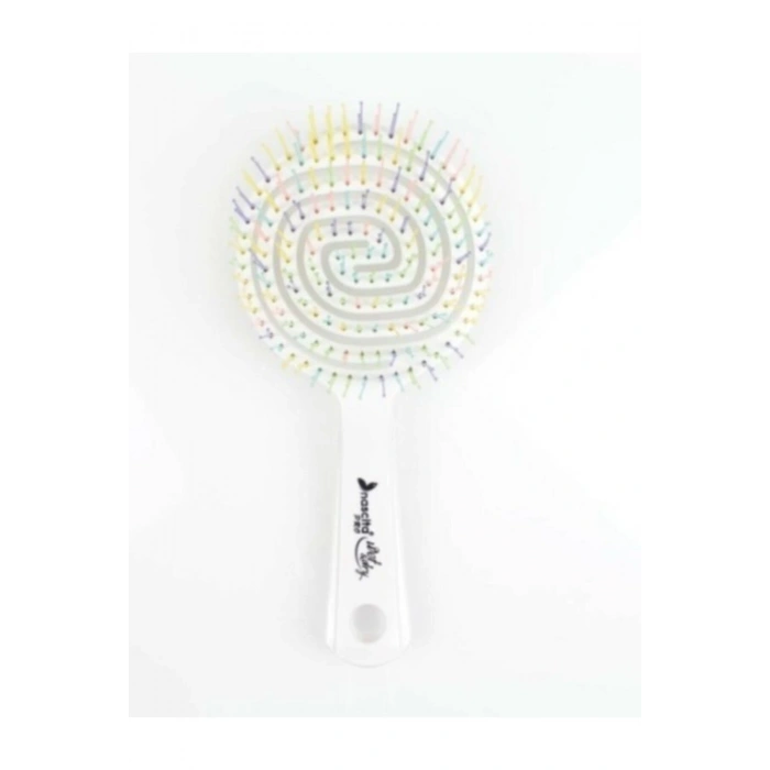 Nascita Pembe ve Beyaz Pro Üç Boyutlu Oval Saç Fırçası 02