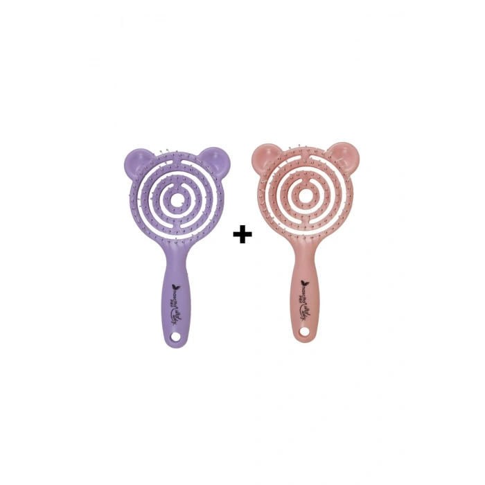 nascita Pro Üç Boyutlu Çocuk Saç Fırçası Lila -Pro Üç Boyutlu Çocuk Saç Fırçası Turuncu