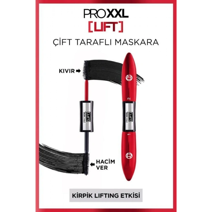 Loreal Paris Pro XXL Lift Çift Taraflı Maskara - Kirpik Lifting Etkisi