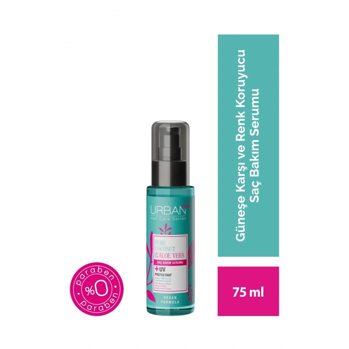 Urban Care Pure Coconut & Aloe Vera Boyalı Saçlar Özel Renk Koruyucu Saç Bakım Serumu - Vegan - 75 ml