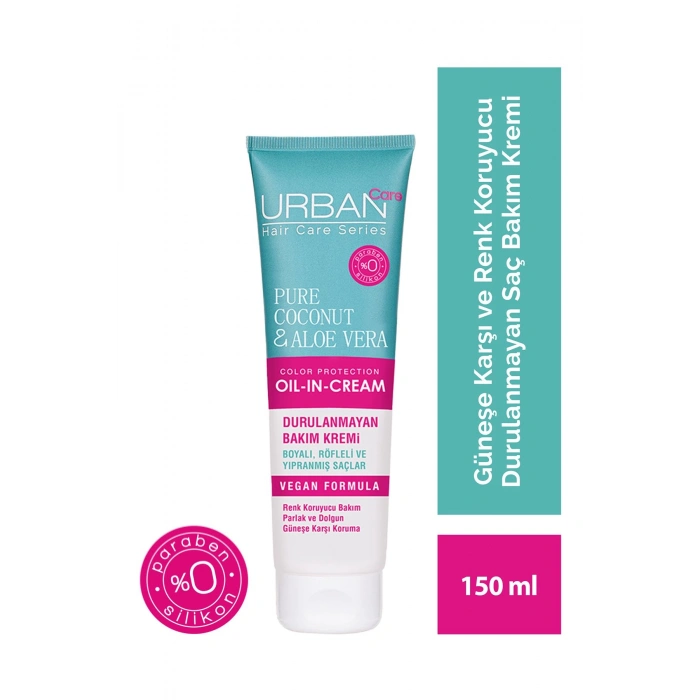 Urban Care Pure Coconut & Aloe Vera Boyalı Saçlar Renk Koruyucu Durulanmayan Saç Kremi - Vegan - 150 ml
