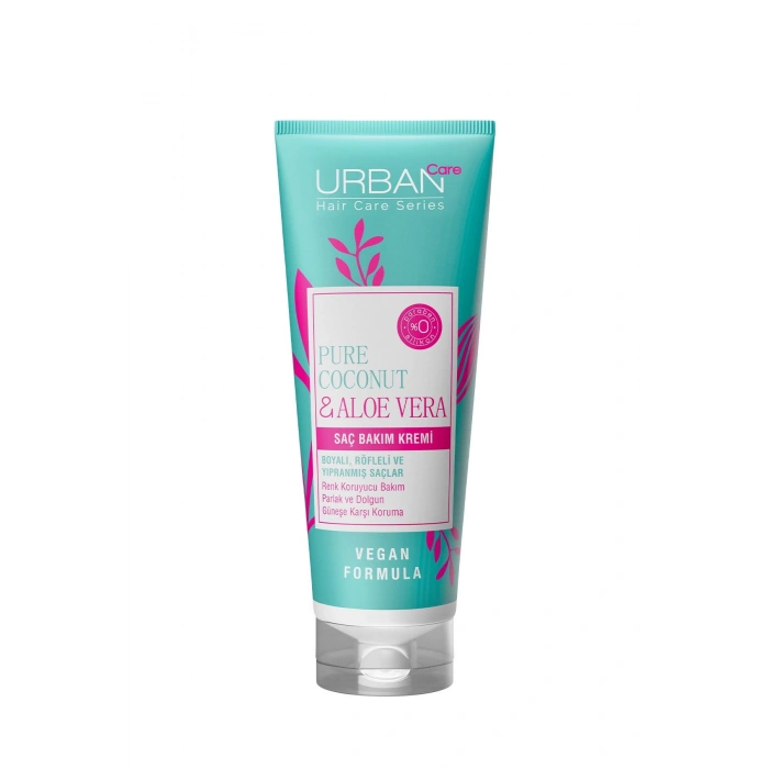 Urban Care Pure Coconut & Aloe Vera Boyalı Saçlara Özel Renk Koruyucu Saç Bakım Kremi - Vegan - 250 ml