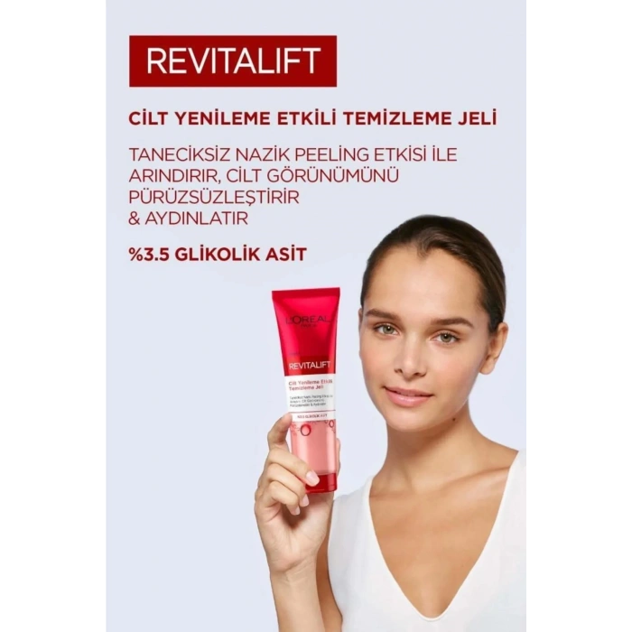 Loreal Paris Revitalift %5 Saf Glikolik Asit Peeling Etkili Tonik & Cilt Yenileme Etkili Temizleme Jeli 150 ml