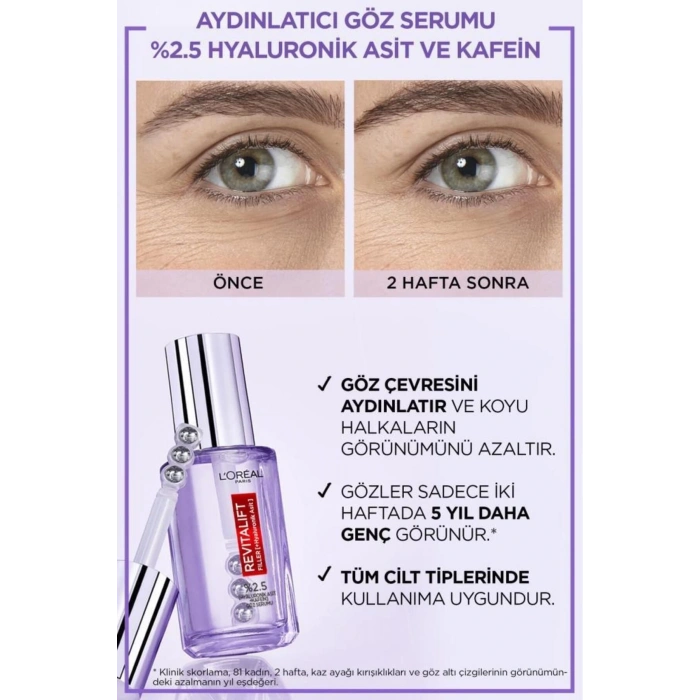Loreal Paris Revitalift Clinical %12 Saf C Vitamini Aydınlatıcı Serum & Revitalift Filler Aydınlatıcı Göz Serumu