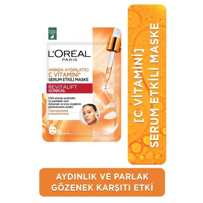 Loreal Paris Revitalift Clinical Anında Aydınlatıcı C Vitamini Serum Etkili Maske