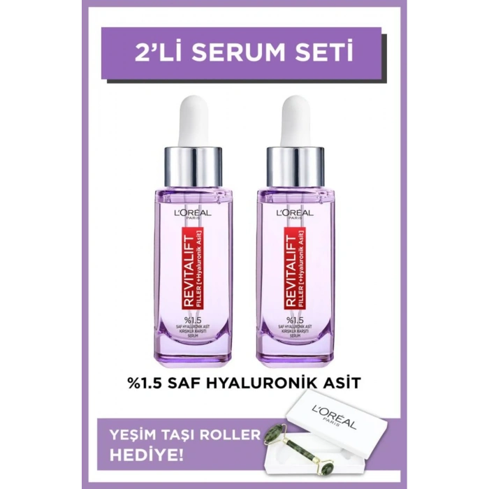 Loreal Paris Revitalift Filler %1.5 Saf Hyaluronik Asit Kırışıklık Karşıtı Serum- 30 Ml 2li Set