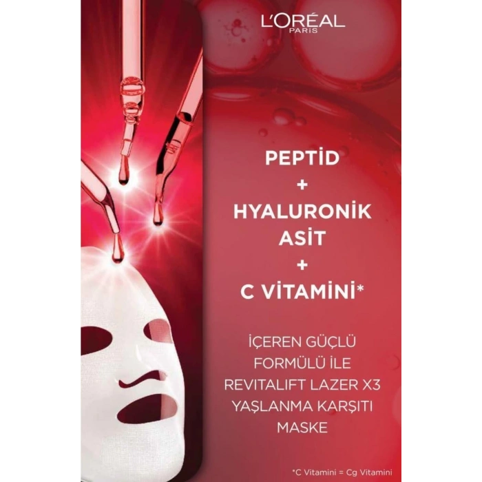 Loreal Paris Revitalift Lazer X3 Yaşlanma Karşıtı Maske 3lü Set