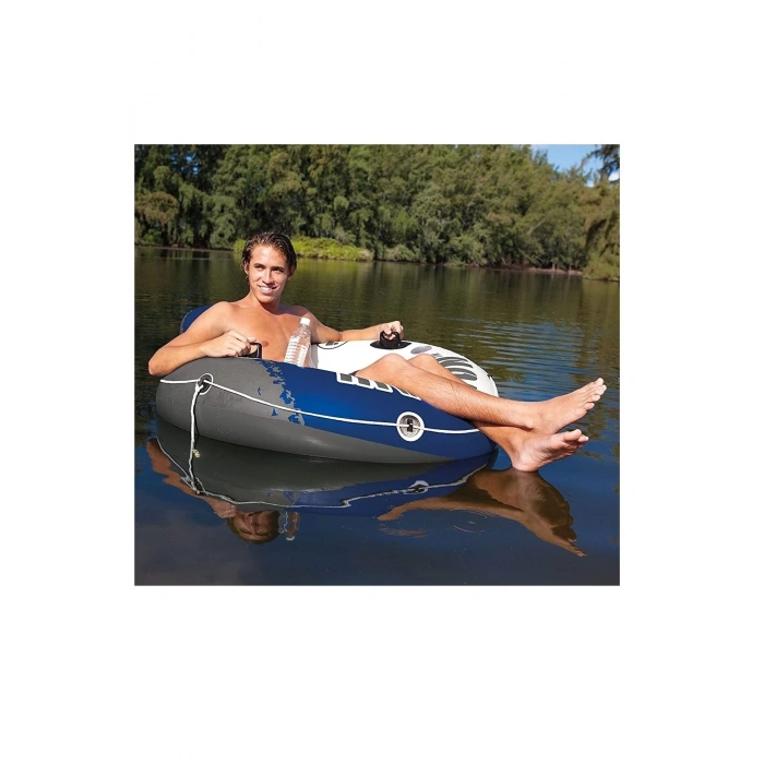 intex River Run Fileli İpli Mavi Koltuk Simit 135 cm 58825