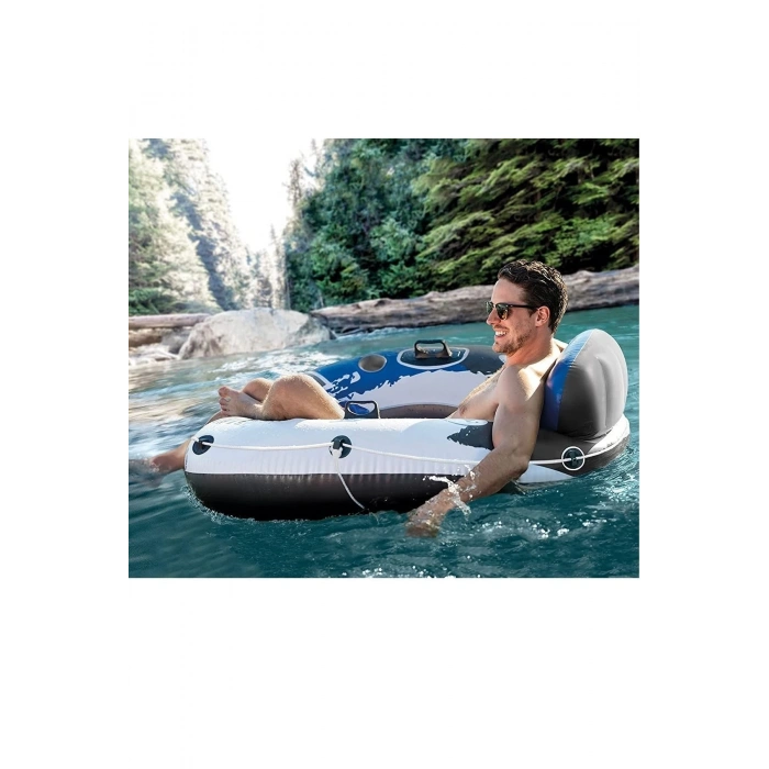 intex River Run Fileli İpli Mavi Koltuk Simit 135 cm 58825