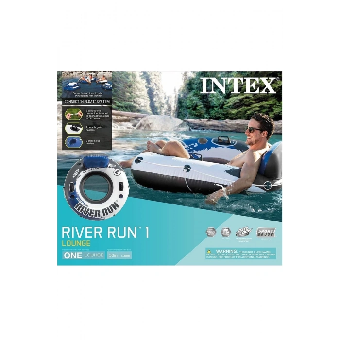 intex River Run Fileli İpli Mavi Koltuk Simit 135 cm 58825