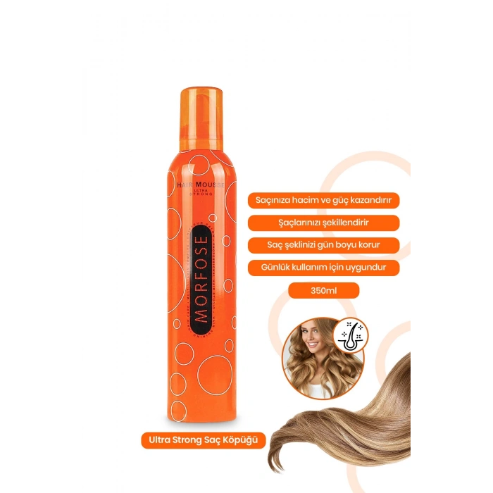 Morfose Saç Köpüğü Ultra Sert Turuncu 350 ml