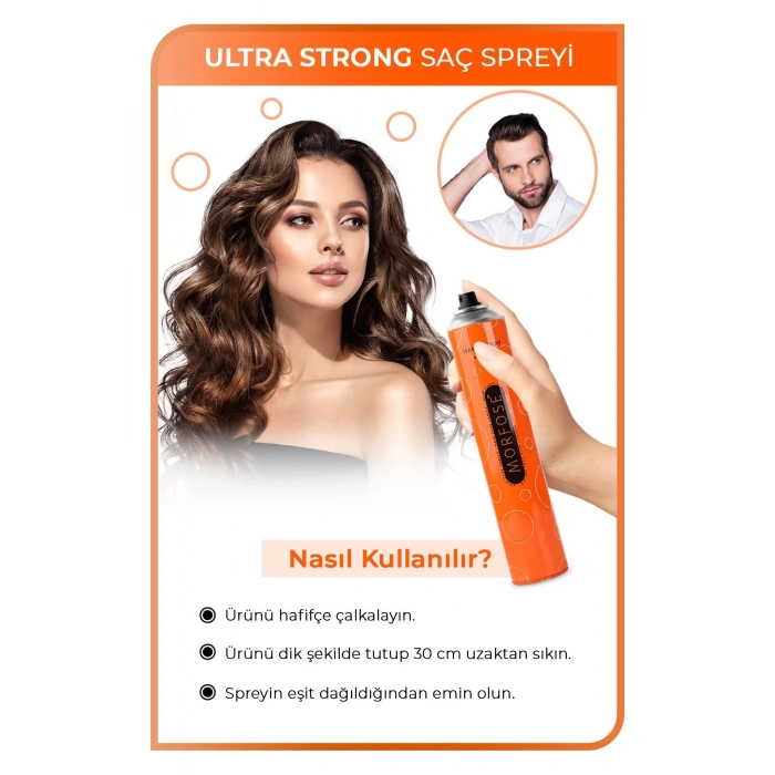 Morfose Saç Spreyi Ultra Strong 400 ml Ultra Güçlü Dış Etkenlere Karşı Kalıcı Tutuş