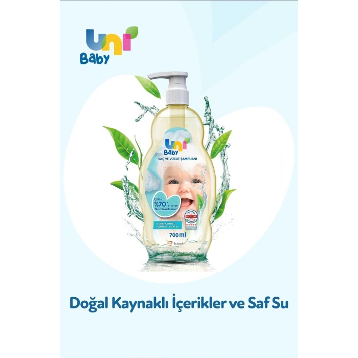Uni Baby Saç Ve Vücut Şampuanı 700 ml / 3 Adet