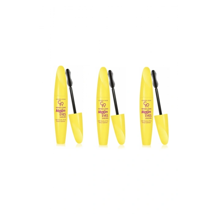 Golden Rose Siyah Maskara - Defined Lashes Maxim Eyes Mascara / 3 Adet