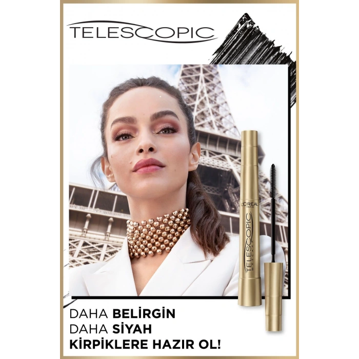 Siyah Telescopic Uzun Görünüm Veren Maskara