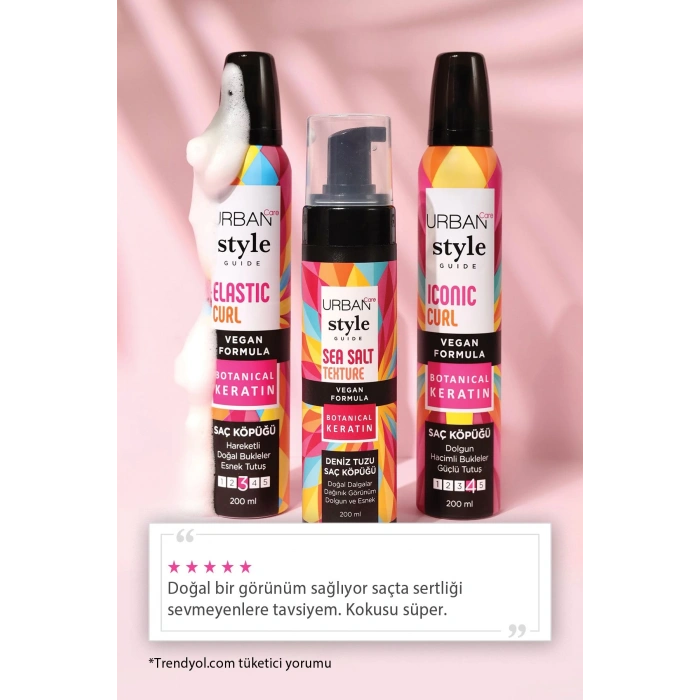 Urban Care Style Guide Iconic Curl Hacimli Bukleler Sağlayan Saç Köpüğü - Güçlü Tutuş - Vegan- 200 ml