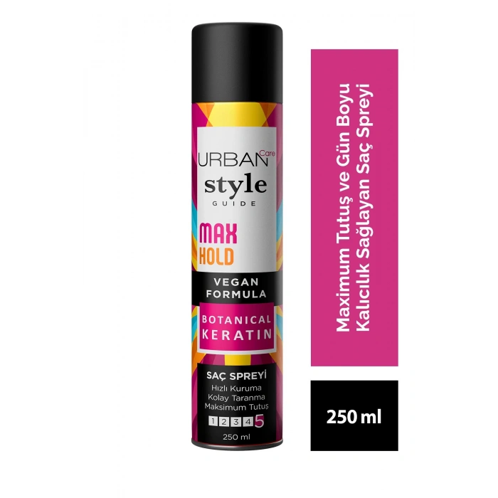 Urban Care Style Guide Max Hold Sabitleyici Maksimum Tutuşlu Saç Spreyi - Vegan - 250 ml