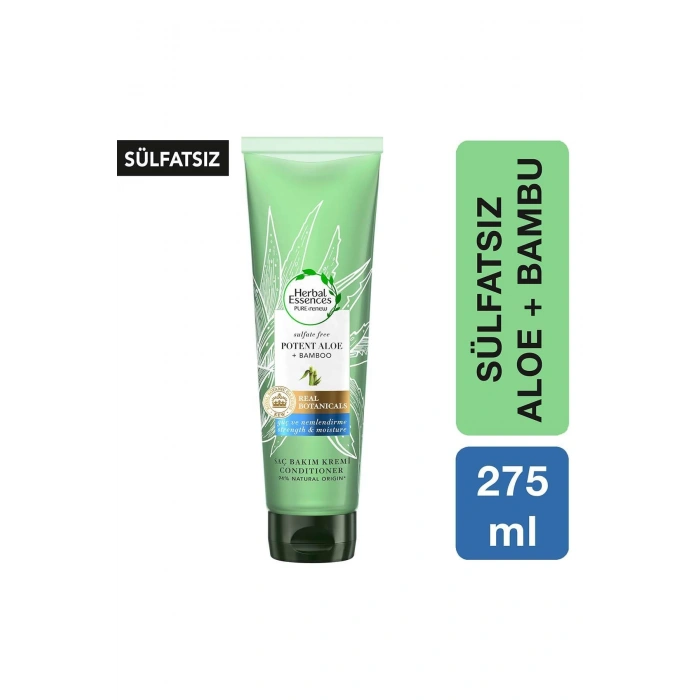 Herbal Essences Sülfatsız Güç Ve Nem Aloe Bambu Saç Bakım Kremi 275 ml