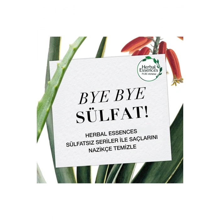 Herbal Essences Sülfatsız Güç ve Nem Aloe + Bambu  Şampuan 380 ml + Saç Bakım Kremi 275 ml