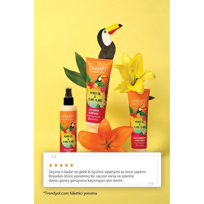 Urban Care Summer - Monoi Yağı & Ylang Ylang Güneş Koruyucu Saç Bakım Şampuanı - Vegan - 250 ml