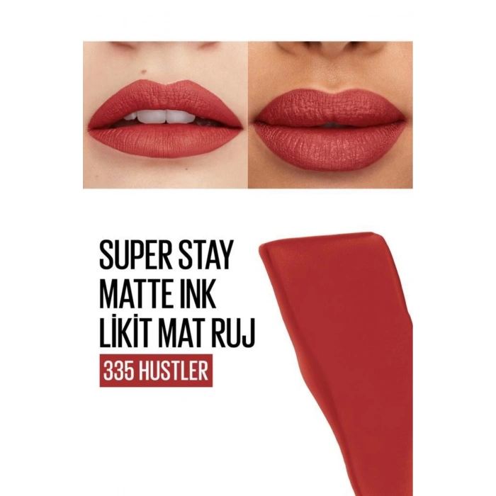 Maybelline New York Super Stay Matte Ink Likit Mat Ruj - 335 Hustler- Kırmızı