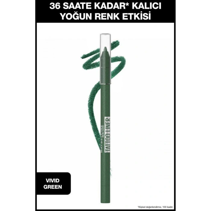 Maybelline New York Tattoo Liner Jel Göz Kalemi - Vivid Green