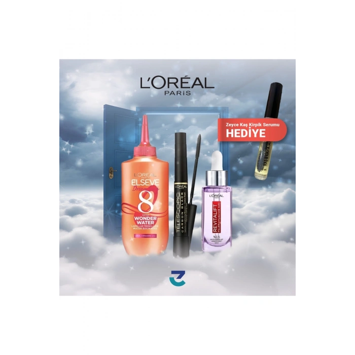 Loreal Paris Telescopic Carbon Black Maskara & Revitalift Filler Serum & Dream Long Wonder Water Mucize Bakım Suyu