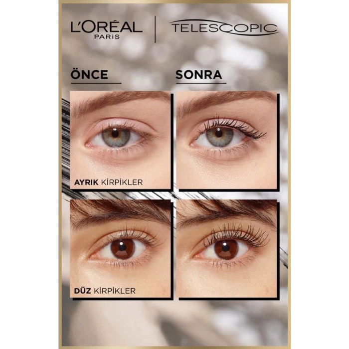 Loreal Paris Telescopic Gold Siyah Maskara & Infaillible 24h Fresh Wear Pudra Fondöten 40 Cashmere