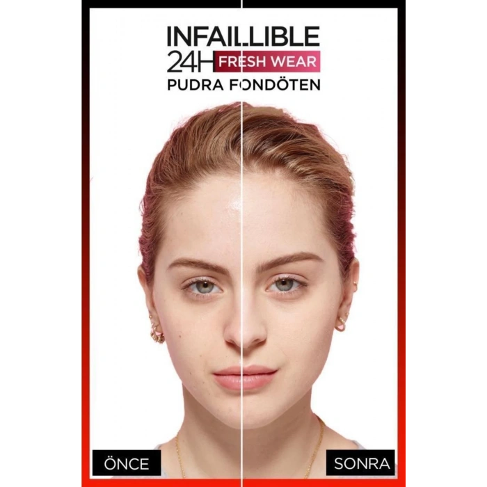 Loreal Paris Telescopic Gold Siyah Maskara & Infaillible 24h Fresh Wear Pudra Fondöten 40 Cashmere