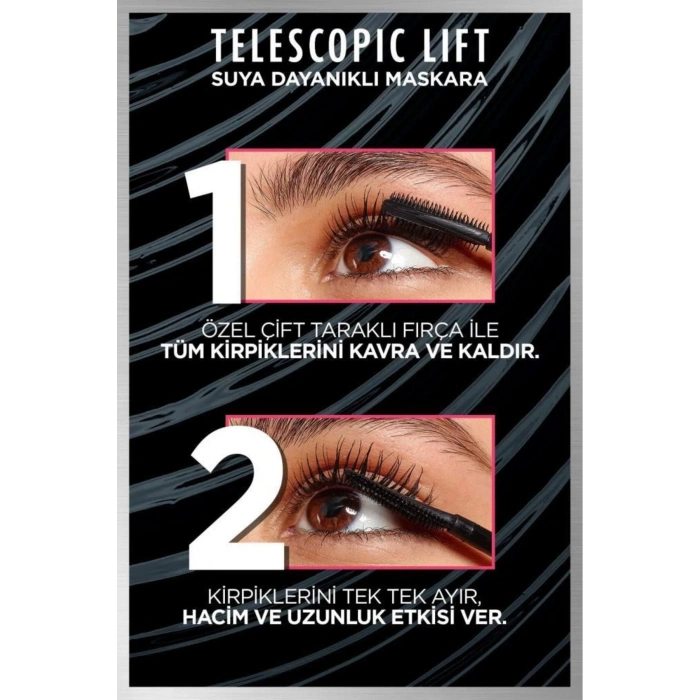Telescopic Lift Suya Dayanıklı Maskara