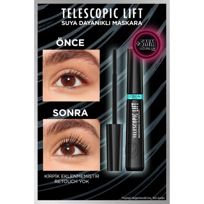 Telescopic Lift Suya Dayanıklı Maskara