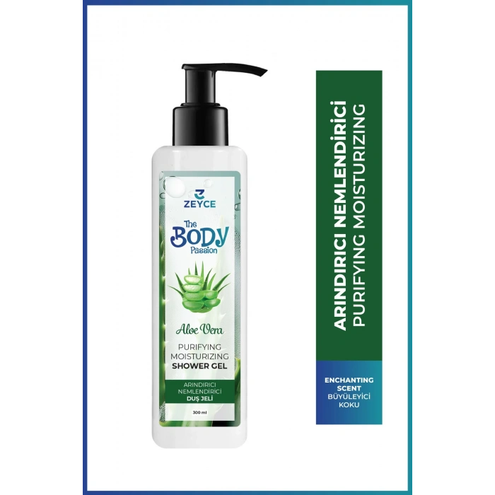 Zeyce The Body Passion Aloe Vera Arındırıcı Nemlendirici Duş Jeli 300 ml