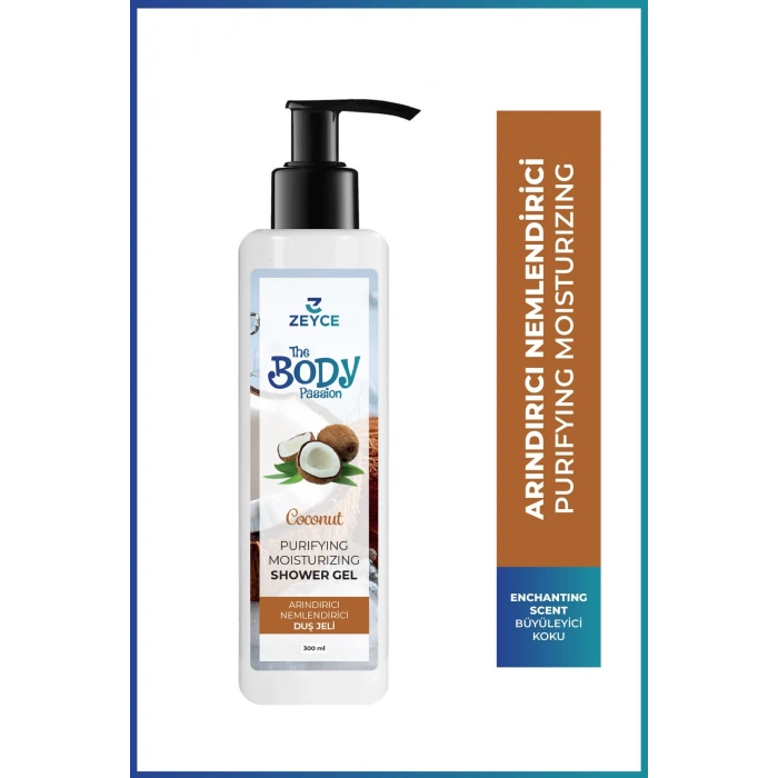 Zeyce The Body Passion Hindistan Cevizi Arındırıcı Nemlendirici Duş Jeli 300 ml