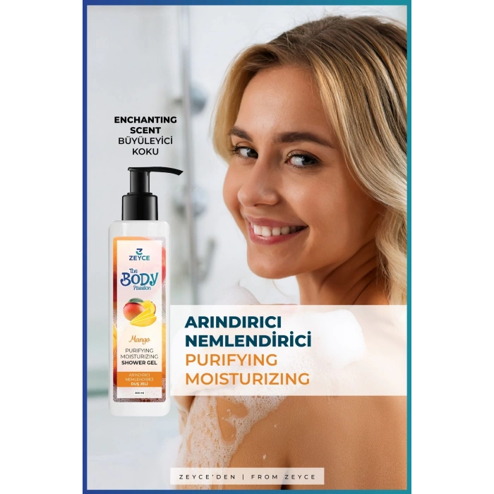 Zeyce The Body Passion Mango Arındırıcı Nemlendirici Duş Jeli 300 ml