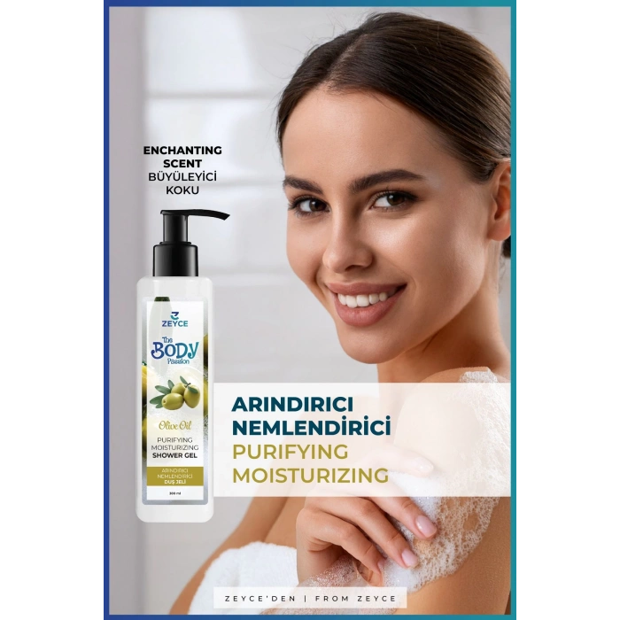 Zeyce The Body Passion Zeytinyağlı Arındırıcı Nemlendirici Duş Jeli 300 ml