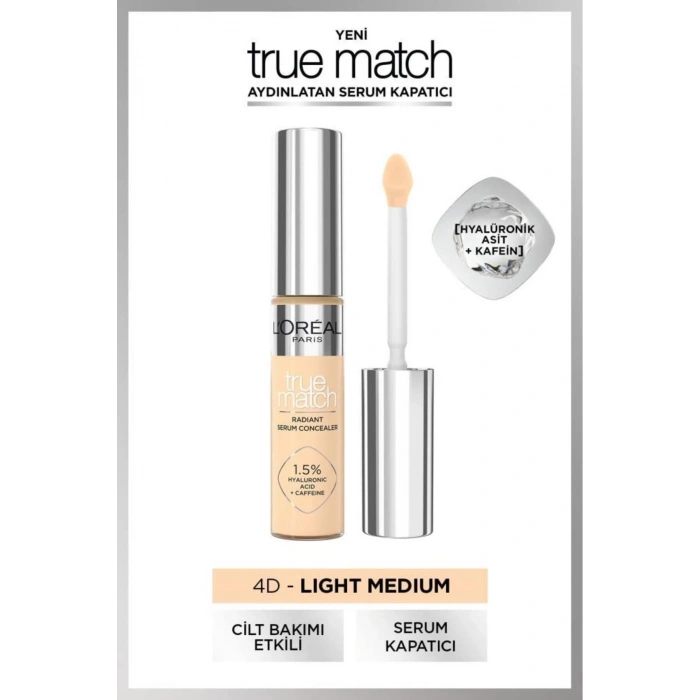 Loreal Paris True Match Aydınlatan Serum Kapatıcı - 4d Light Medium 11 ml