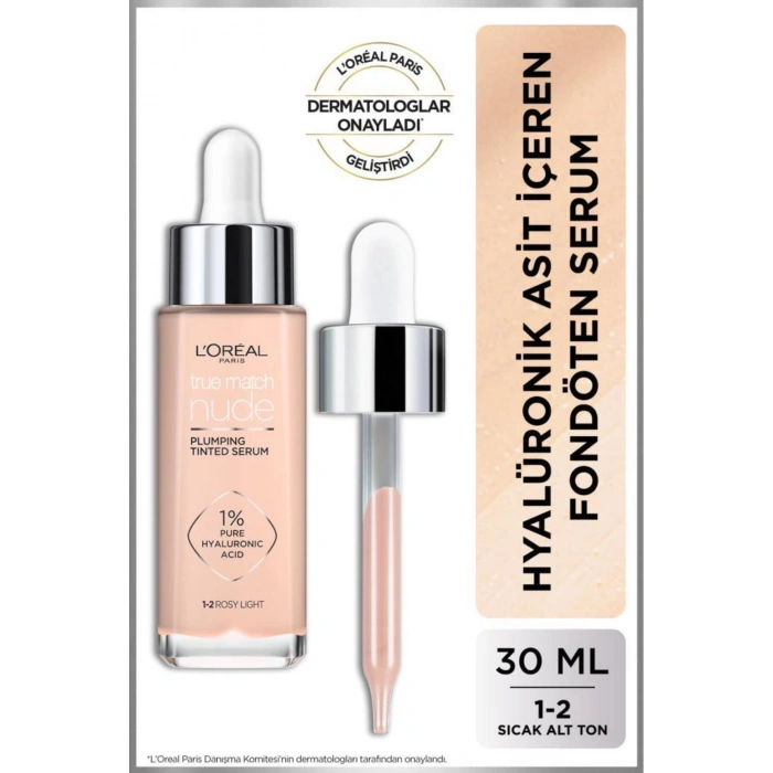 Loreal Paris True Match Nude Fondöten Serum 1-2 Rosy Light