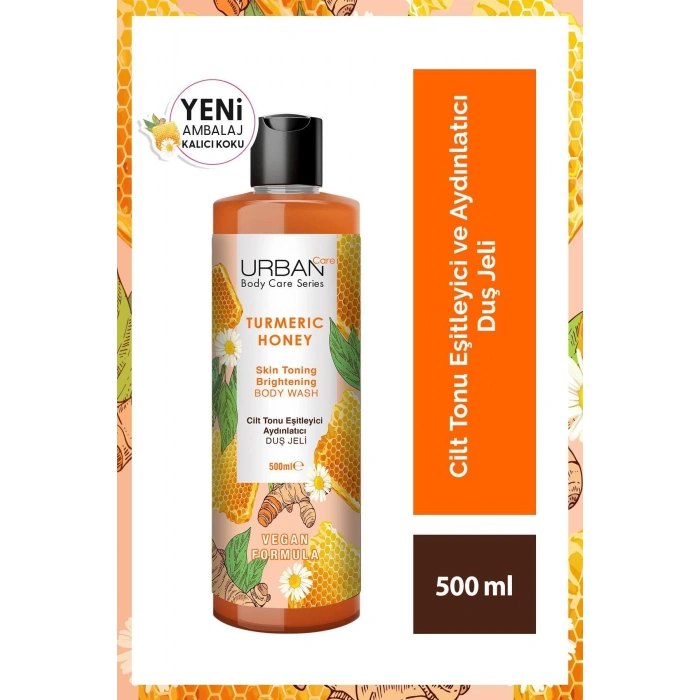 Urban Care Turmeric Honey Cilt Tonu Eşitleyici Ve Aydınlatıcı Duş Jeli - Vegan - 500 ml