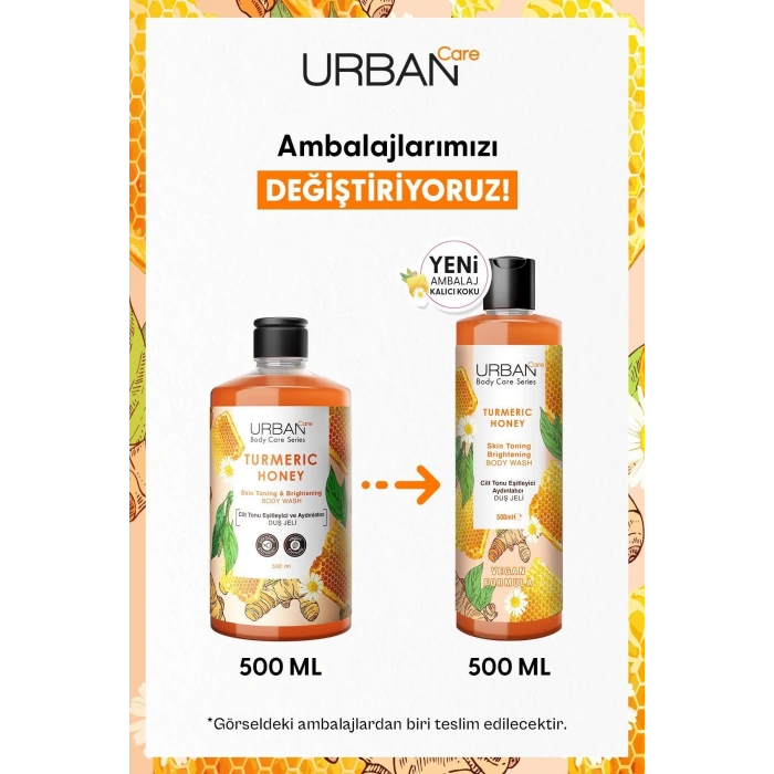 Urban Care Turmeric Honey Cilt Tonu Eşitleyici Ve Aydınlatıcı Duş Jeli - Vegan - 500 ml