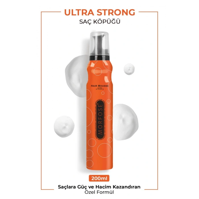 Morfose Ultra Strong Saç Köpüğü 200 ml - Ultra Güçlü Tutuş Ve Hacimli Saçlar