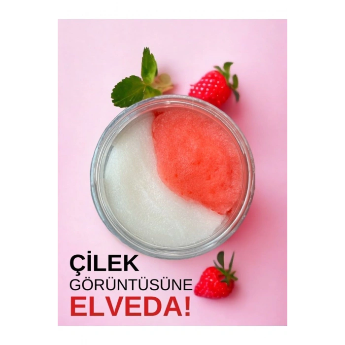 Derminix Vücut Peelingi Body Scrub Çilek Vanilya 300 ml